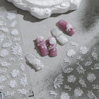 White Daisy Nail Art Stickers Adhesive Flower Sticker Decals TS1810