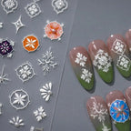 White Damask Nail Art Stickers Adhesive Slider Bohemia Sticker Decals TL002