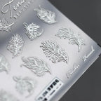White Feather Nail Art Stickers 3D Feather Adhesive Sticker Decals TS256