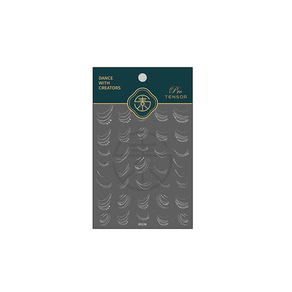 White Lines Nail Art Stickers Adhesive Embossed Lines Sticker Decals - Nail MAD