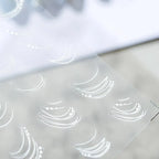 White Lines Nail Art Stickers Adhesive Embossed Lines Sticker Decals KX226