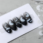  White Moon Nail Art Stickers Adhesive Star Moon 3D Sticker Decals TS1056