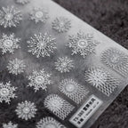White Snowflake Nail Art Stickers Winter Snow Adhesive Sticker Decals TS380