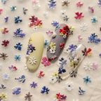 Wild Flowers Nail Art Stickers Adhesive Embossed Mini Floral Spring Trend Sticker Decals