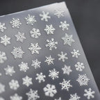 Winter Snowflake Nail Art Stickers 3D Snowflakes Adhesive Sticker Decals TS214