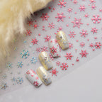 Winter Snowflake Nail Art Stickers Adhesive Embossed Sticker Decals to4786