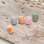 Woven Geometric Nail Stickers | Winter Sweater Textured DIY Decals TS4151