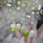 Y2K Airbrush Lucky Clover & Bunny Nail Stickers