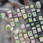Y2K Airbrush Lucky Clover & Bunny Nail Stickers