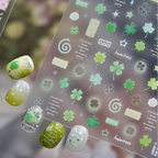 Y2K Airbrush Lucky Clover & Bunny Nail Stickers
