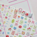 Y2K Apple & Cherry Nail Stickers – Cute Summer Fruits Nails