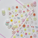 Y2K Apple & Cherry Nail Stickers – Cute Summer Fruits Nails