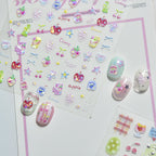 Y2K Apple & Cherry Nail Stickers – Cute Summer Fruits Nails