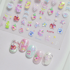 Y2K Apple & Cherry Nail Stickers – Cute Summer Fruits Nails 5788