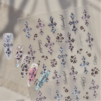 Y2K Bling Leopard Print & Cross Nail Stickers 6031