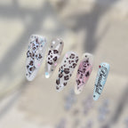 Y2K Bling Leopard Print & Cross Nail Stickers 6031