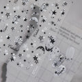 Y2K Metallic Chrome Heart & Star Nail Stickers 5918