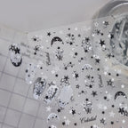 Y2K Metallic Chrome Heart & Star Nail Stickers 5918