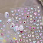 Y2K Star Nail Art Stickers - Metallic & Neon Starburst Decals 6065