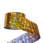 120m Crystal Holographic Silver Gold Shattered Glass Nail Art Foil 807