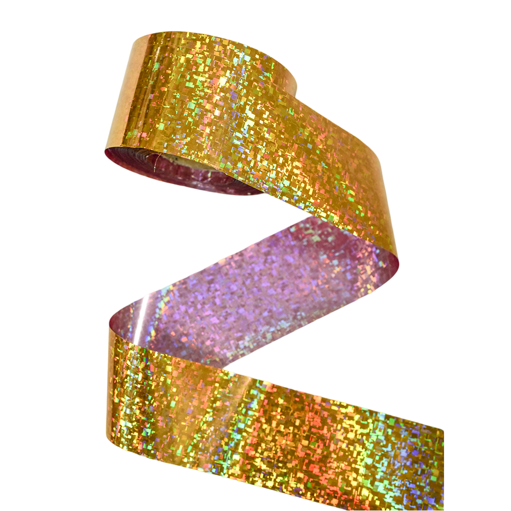 120m Pixel Holographic Silver Gold Mosaic Shattered Glass Nail Foil 847