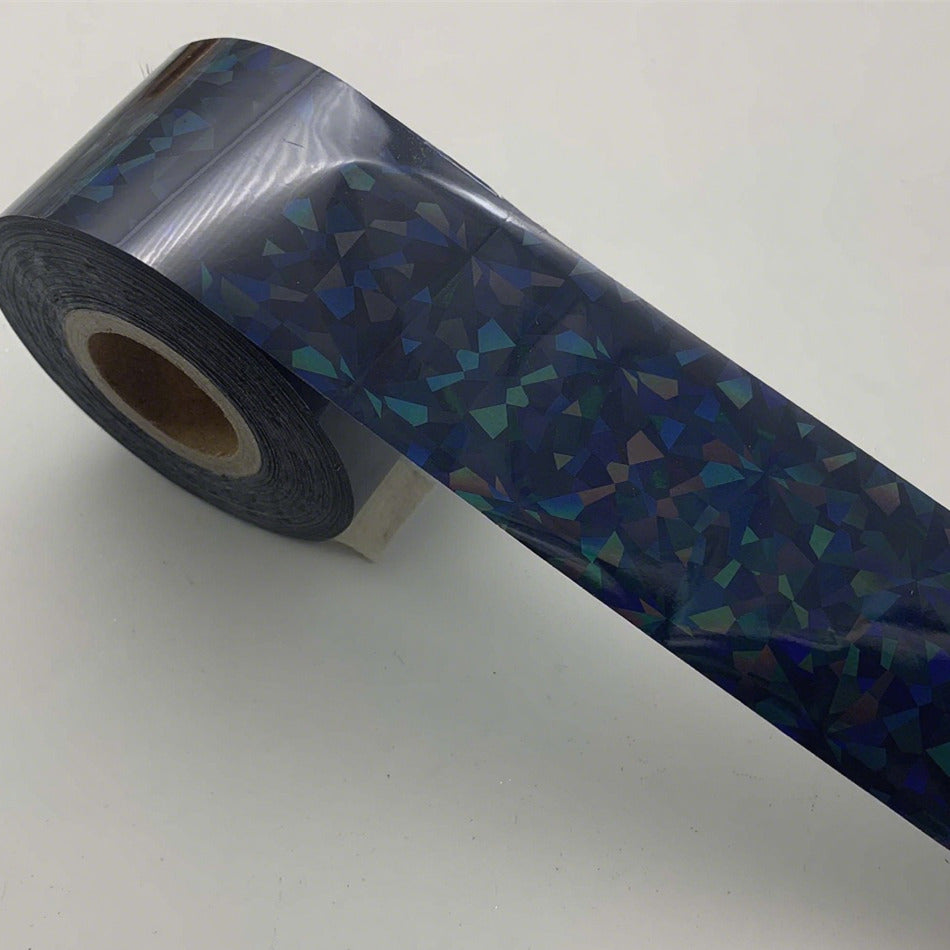 120m Crystal Holographic Silver Gold Shattered Glass Nail Art Foil 807