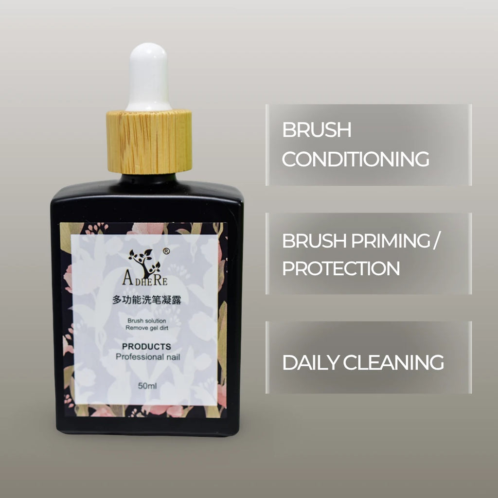 4-in-1 Nail Brush Cleansing & Conditioning Gel | Brush Saver & Prep Formula (50ml)
