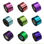 Blue Metallic Nail Foil Roll – 120m Chrome Transfer Foil for Nails