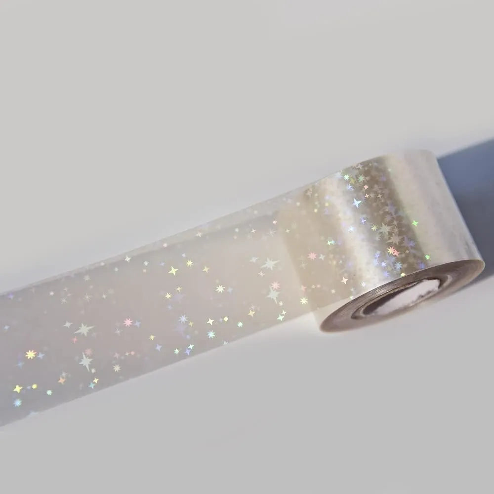 120m Holographic Silver Gold Starry Galaxy Nail Foil Roll 825