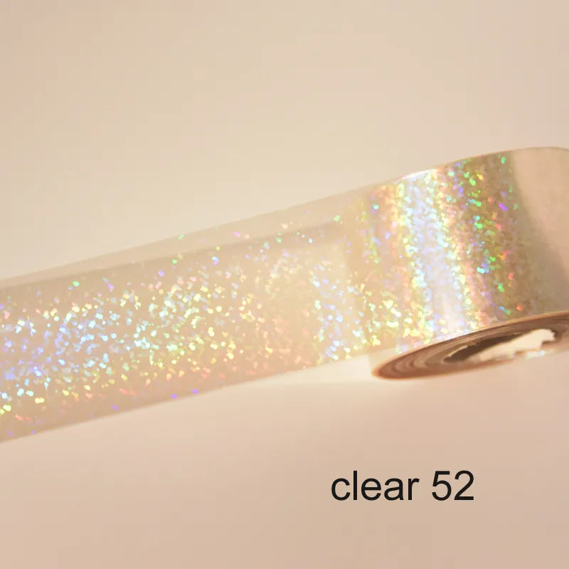 120m Holographic Metal Colors Crushed Glitter Spot Nail Foil Roll 838