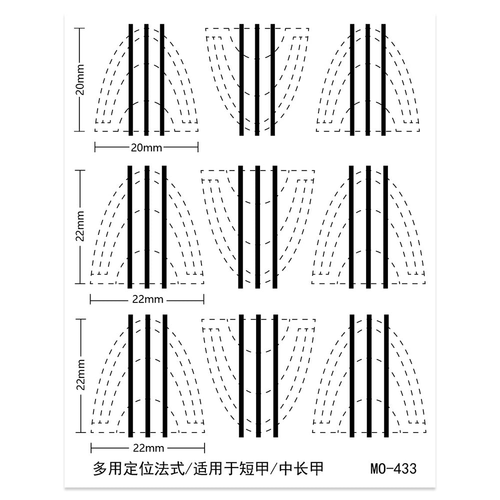 French Tips Guides Nail Vinyl Stencil Tools