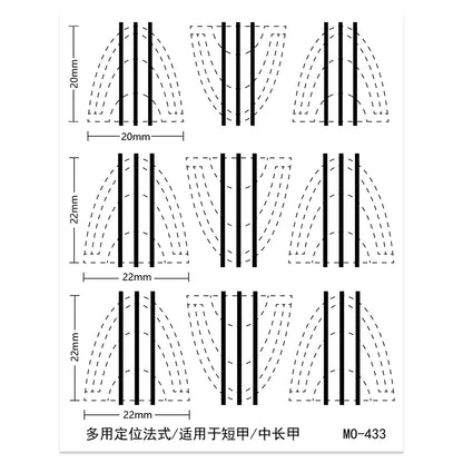 French Tips Guides Nail Vinyl Stencil Tools