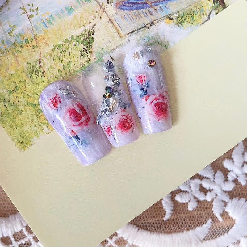 Tensor Nail Art Stickers Rose Flowers Sticker Decals - Nail MAD