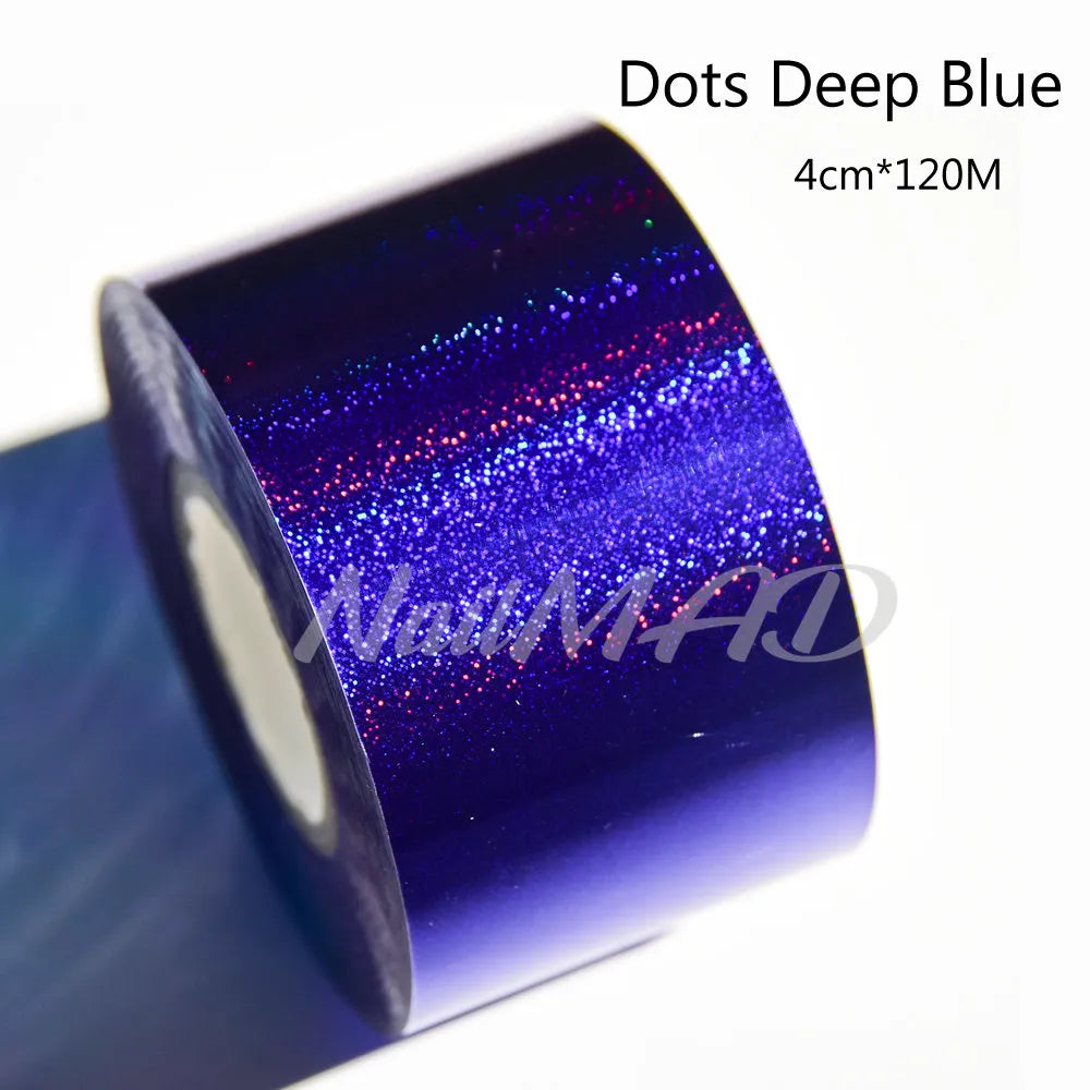 120m Silver Gold Holographic Sparkle Glitter Dots Nail Foil 812