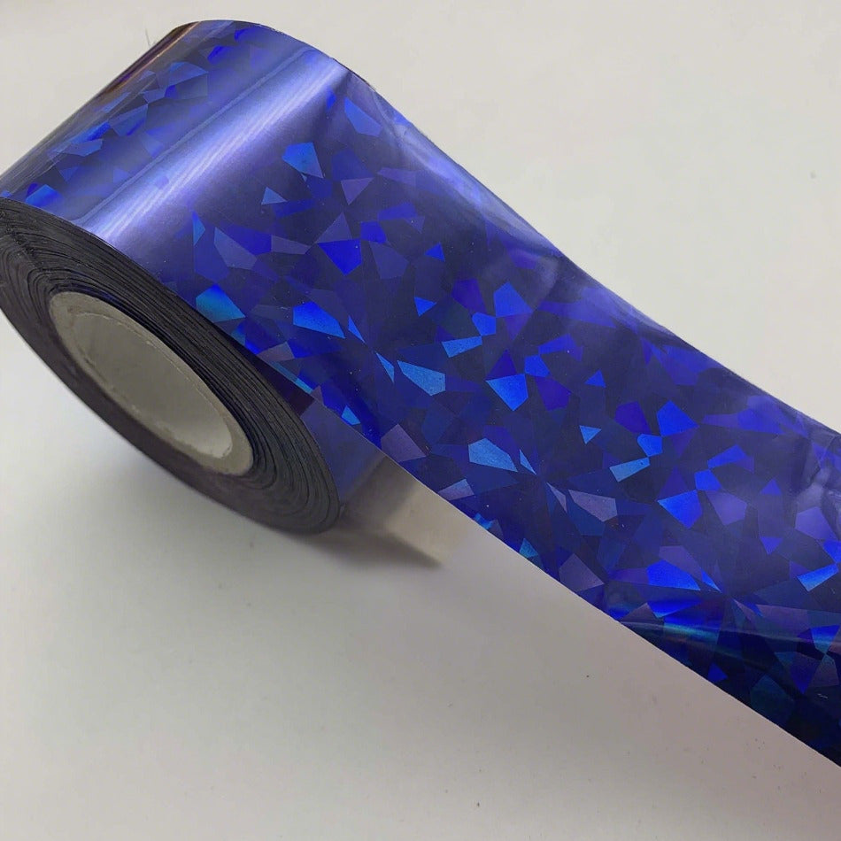 120m Crystal Holographic Silver Gold Shattered Glass Nail Art Foil 807