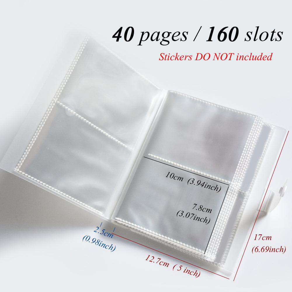 80/160slots Nail Sticker Holder Nail Water Slider Storage Book - Nail MAD