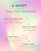 how to use nail foil with foil gel transfer for DIY manicures