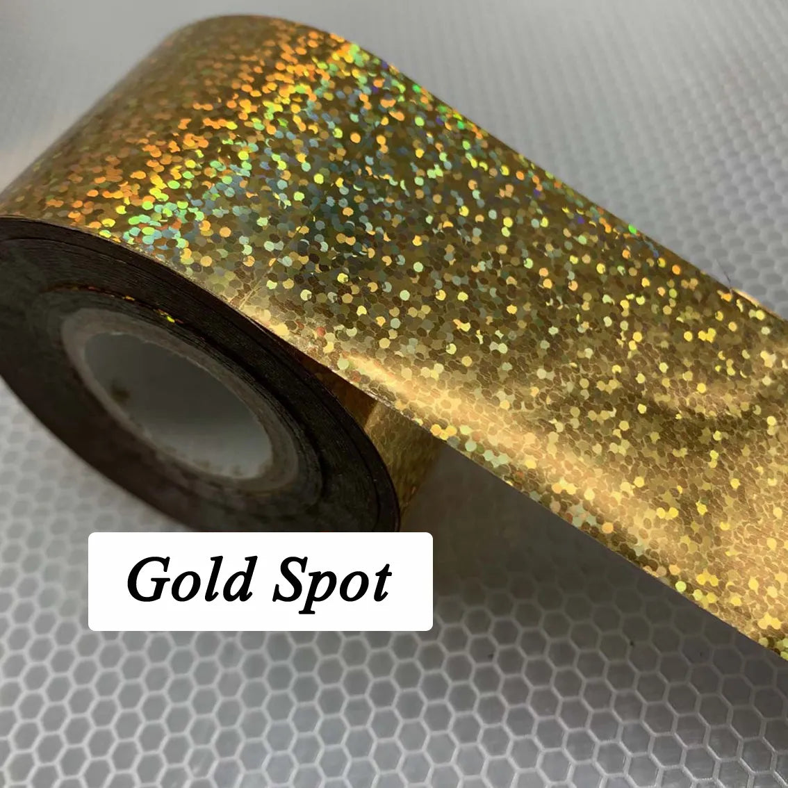 120m Holographic Metal Colors Crushed Glitter Spot Nail Foil Roll 838