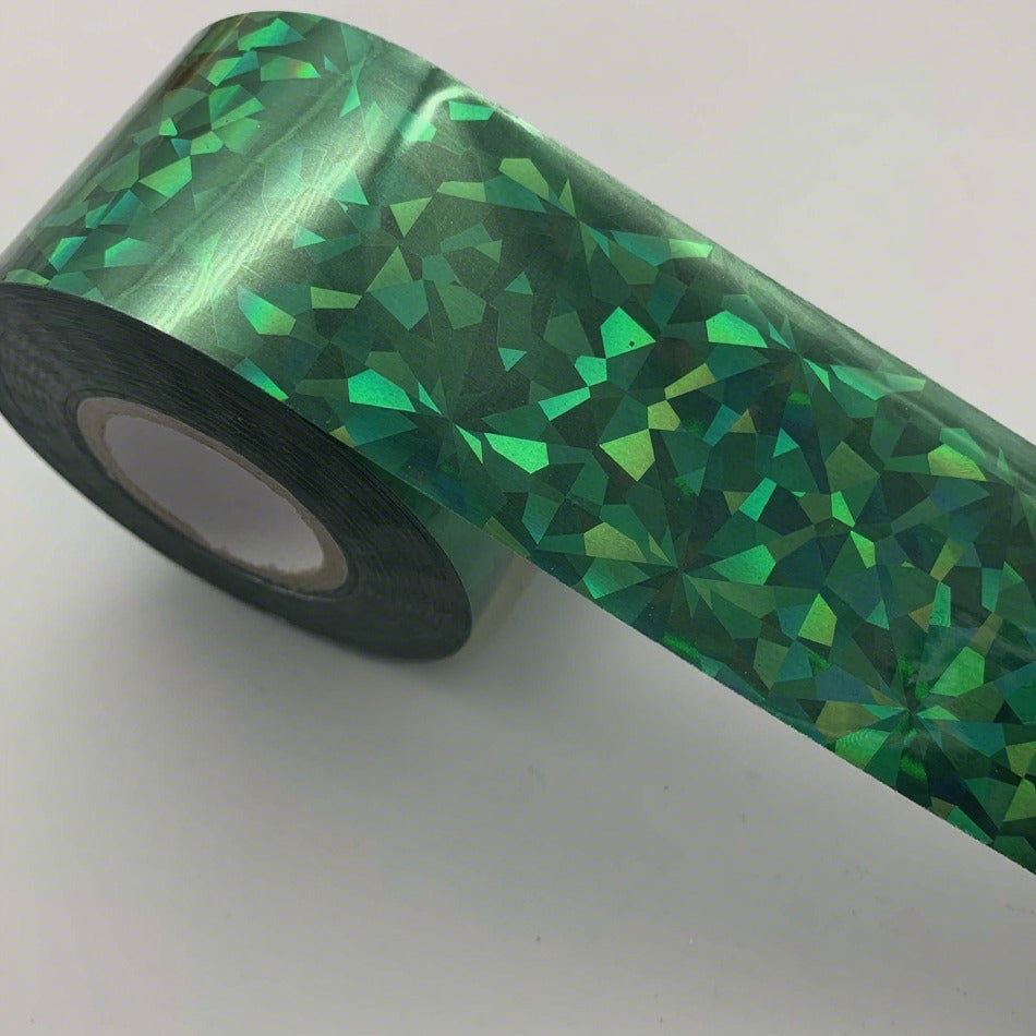 120m Crystal Holographic Silver Gold Shattered Glass Nail Art Foil 807