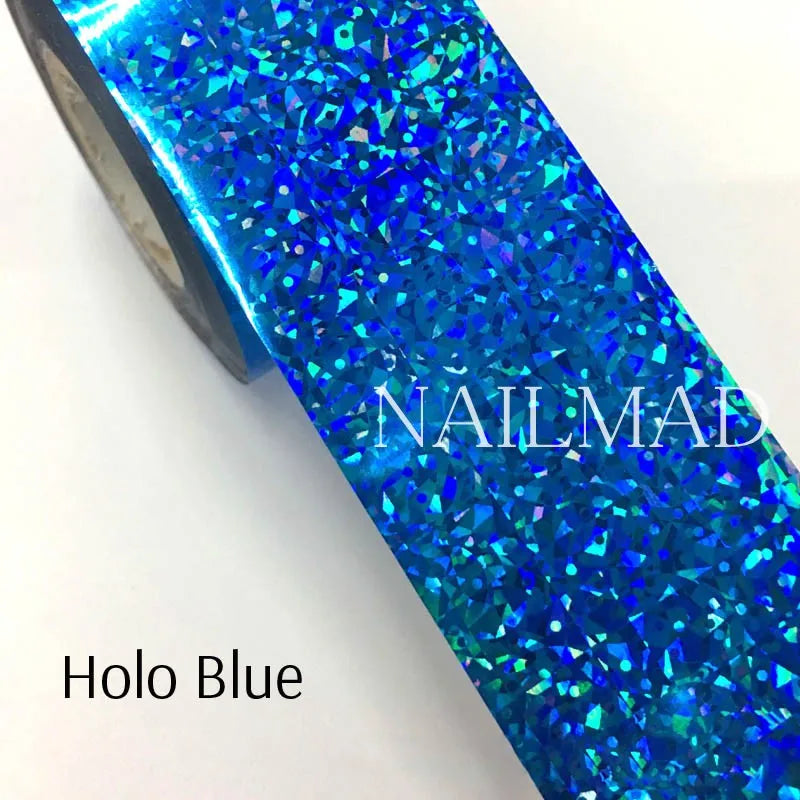120m Holographic Shattered Glass Nail Foil Laser Nail Art Transfer Sticker 818