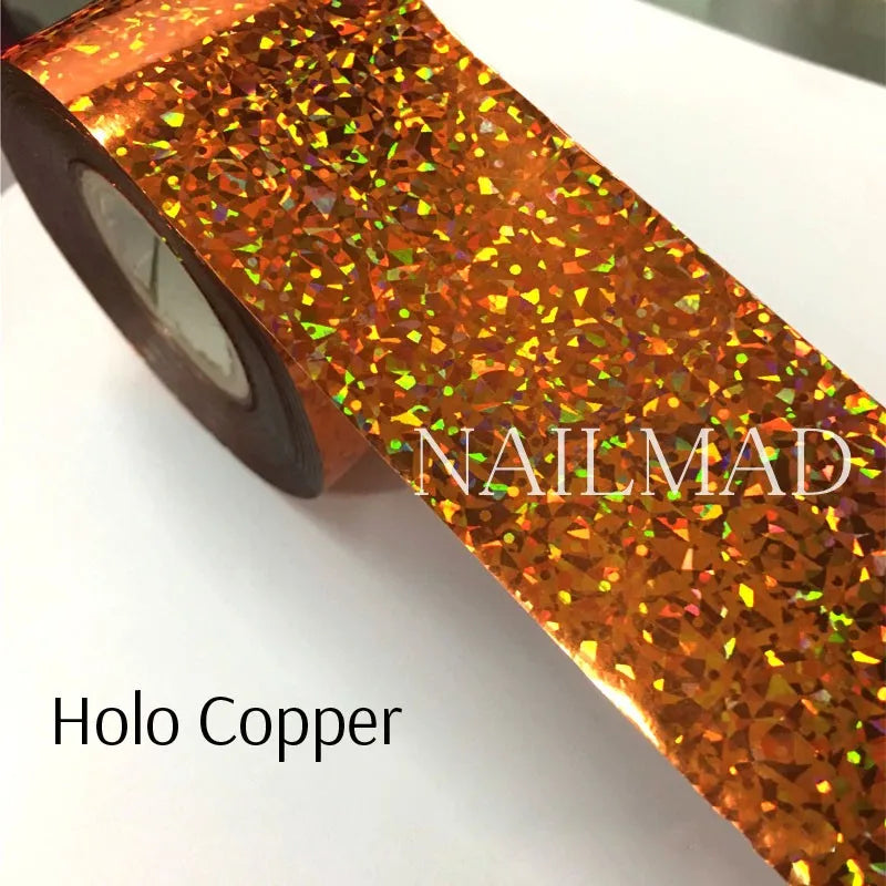 120m Holographic Shattered Glass Nail Foil Laser Nail Art Transfer Sticker 818