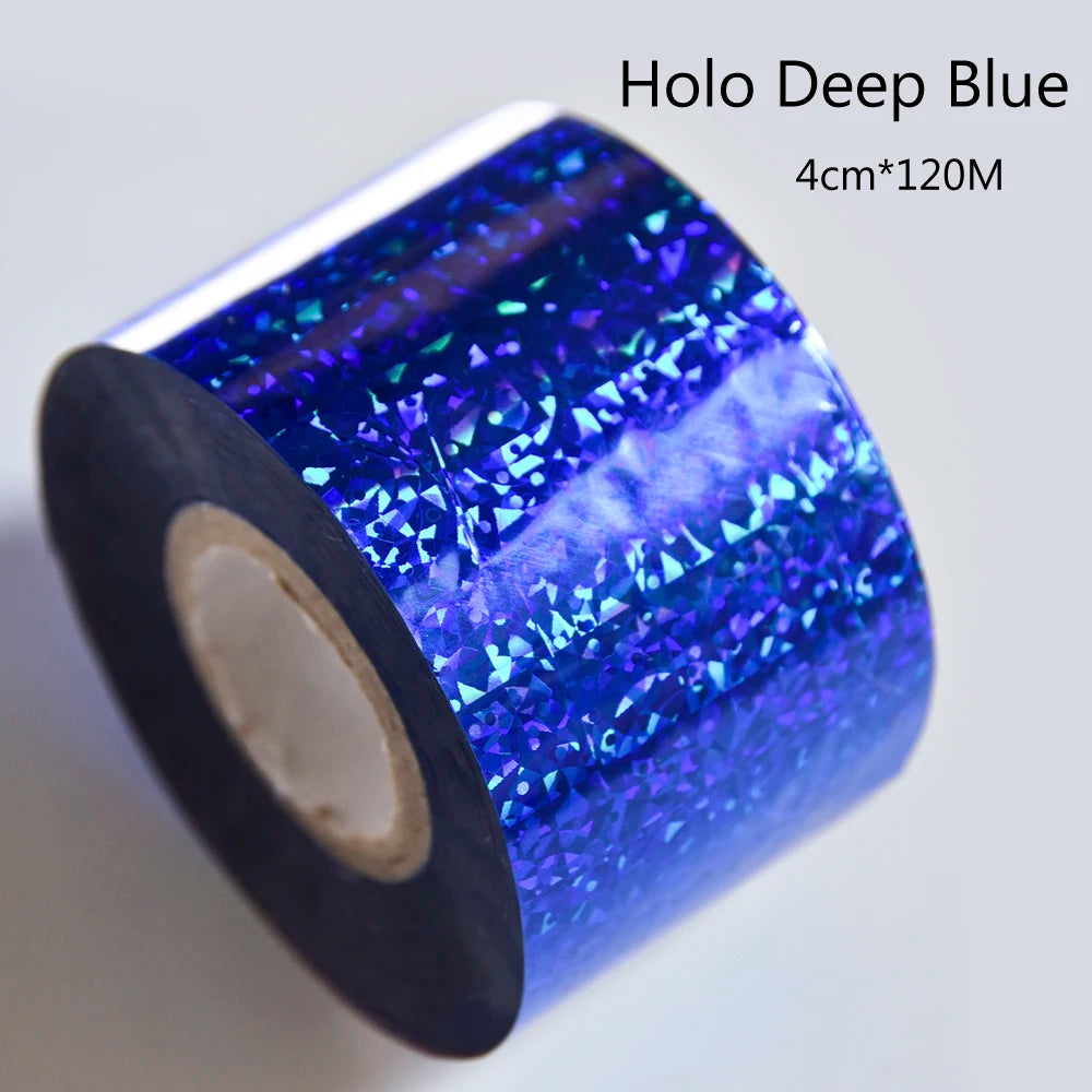 120m Holographic Shattered Glass Nail Foil Laser Nail Art Transfer Sticker 818