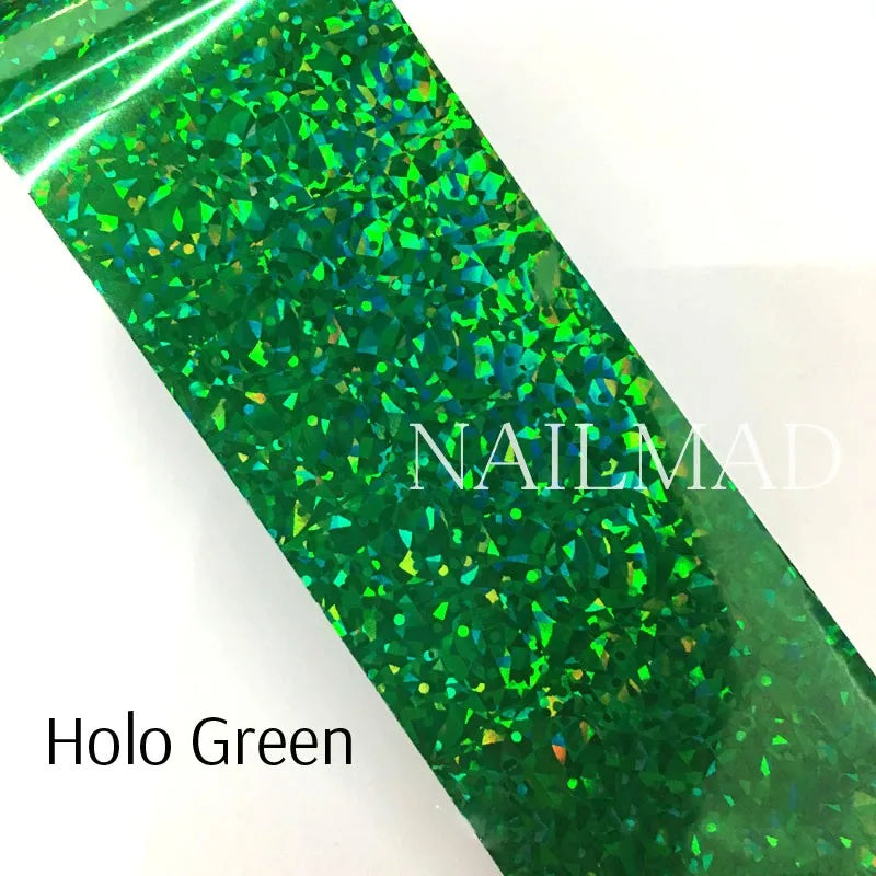 120m Holographic Shattered Glass Nail Foil Laser Nail Art Transfer Sticker 818