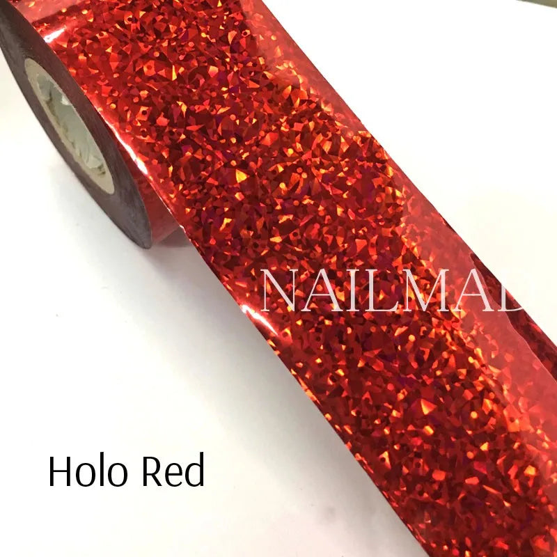120m Holographic Shattered Glass Nail Foil Laser Nail Art Transfer Sticker 818