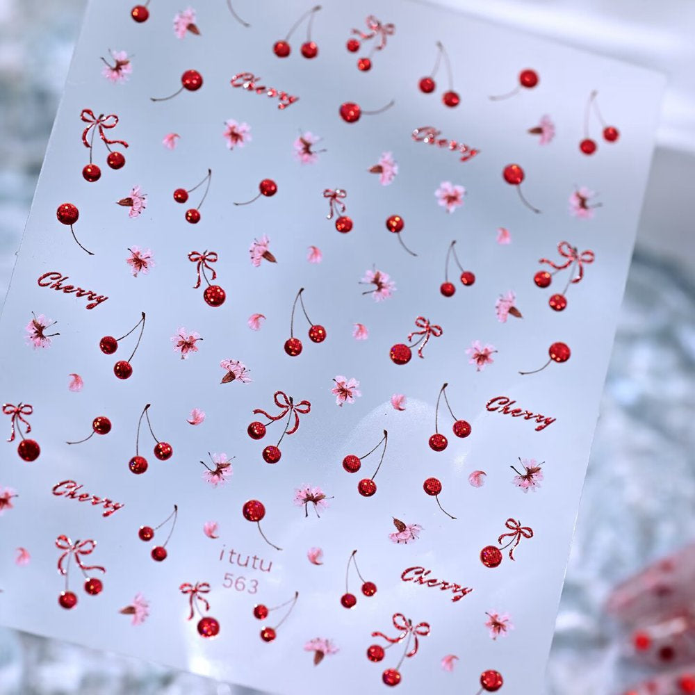 3D Fruit & Drink Nail Stickers | Summer Blueberry & Cocktail Jelly Decals