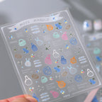 Summer Net Bags & Stars 3D Y2K Nail Stickers