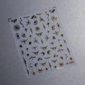 Nail Art Stickers Adhesive Slider Metal Colors Series Sticker Decals M093 gold