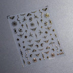 Nail Art Stickers Adhesive Slider Metal Colors Series Sticker Decals M093 gold