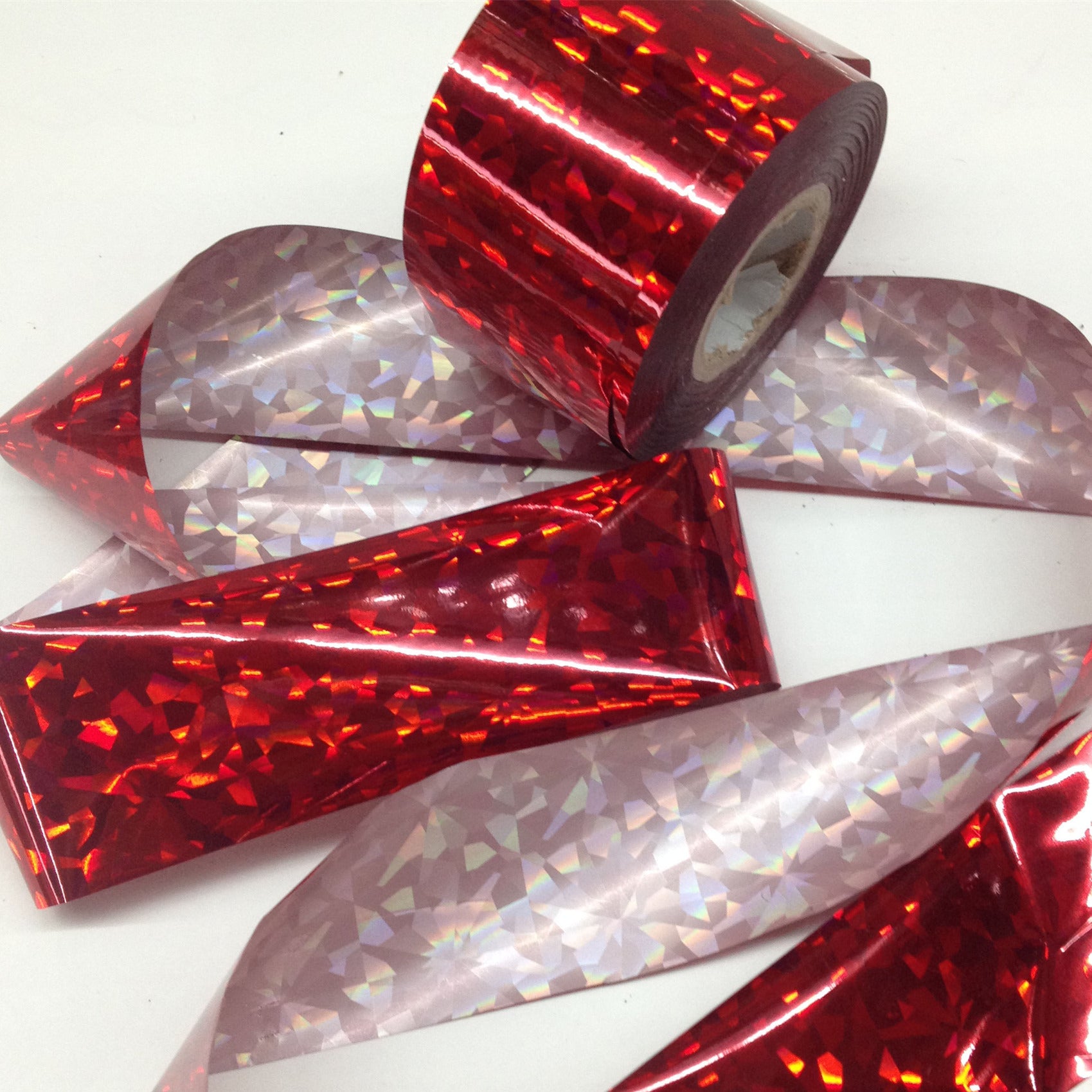 120m Crystal Holographic Silver Gold Shattered Glass Nail Art Foil 807