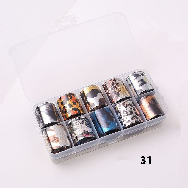 Lace, Holographic & Shell Designs Nail Transfer Foil Collection